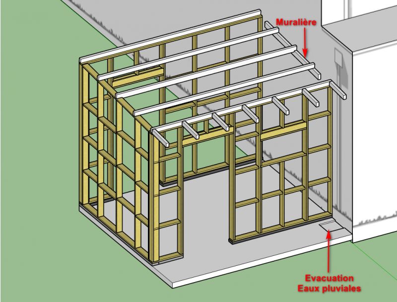Projet abri jardin ossature bois